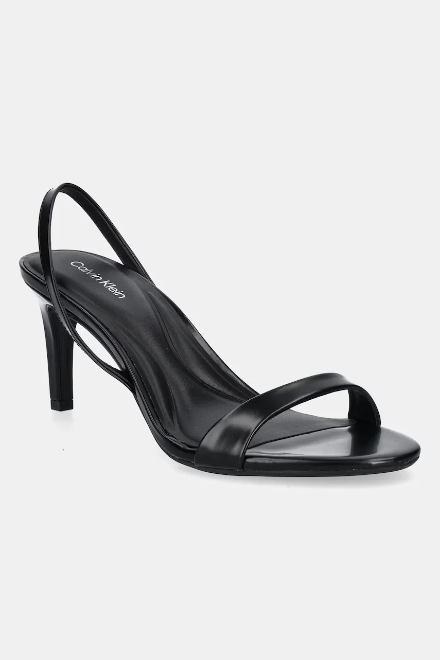 CALVIN KLEIN Кожени сандали HEEL D'ORSAY SANDAL 70 - BRUSH L