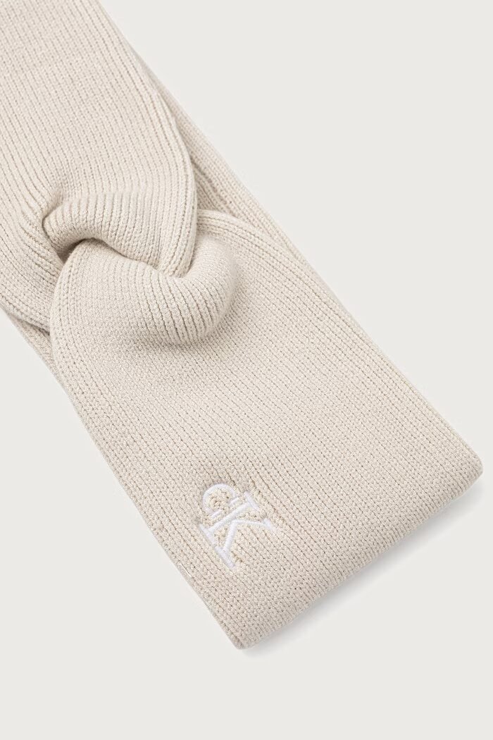 CALVIN KLEIN лента за глава дамска с вискоза бежова LV04F8019G