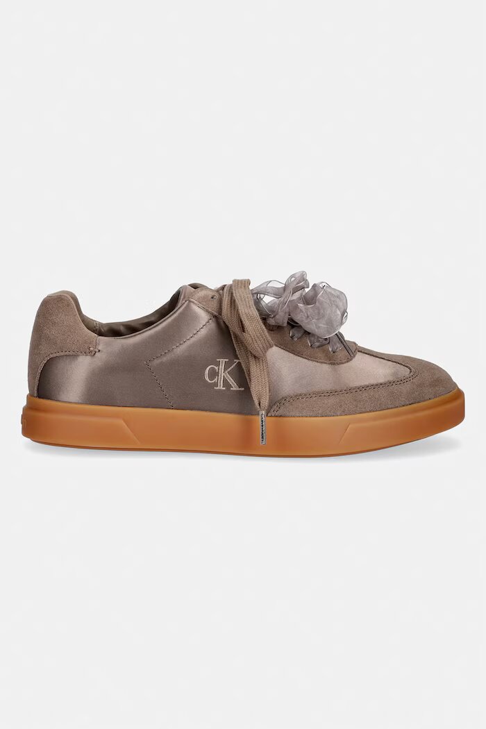 CALVIN KLEIN LOW PRO CUPSOLE WT SATIN MIX маратонки дамски бежови HW0HW03288
