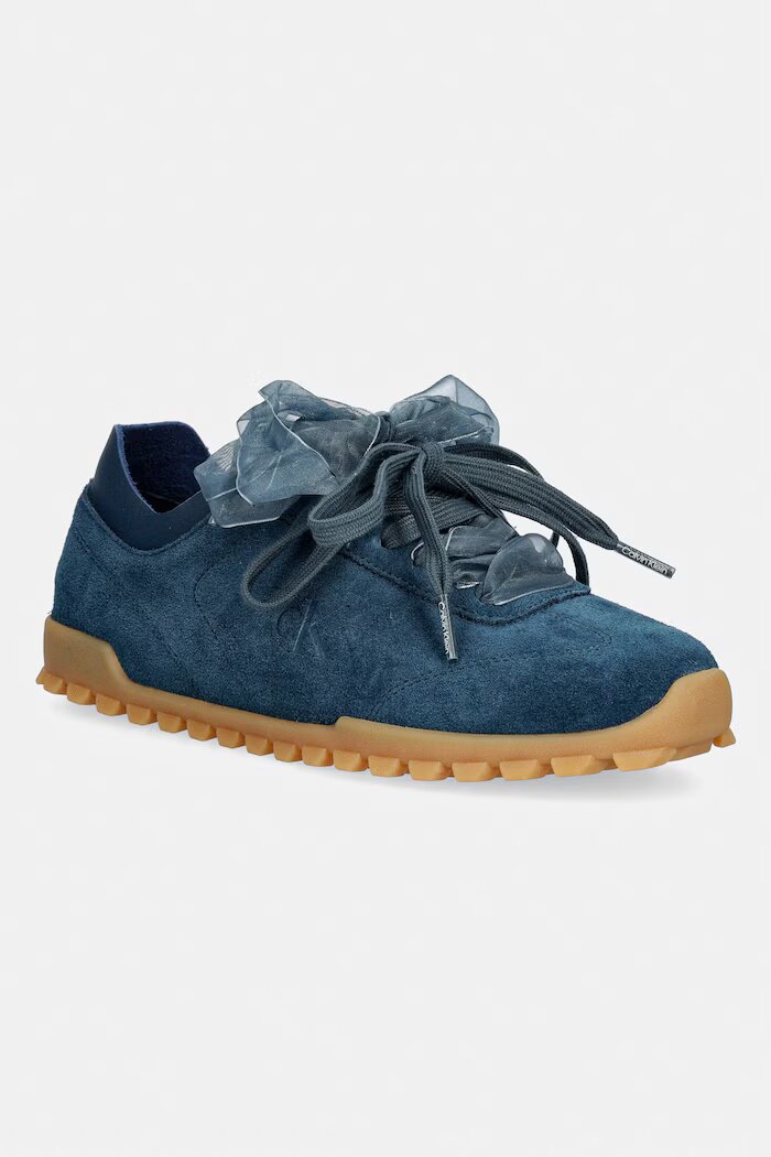 CALVIN KLEIN LOW PROFILE RUN MG SUE DB LACES маратонки дамски сини HW0HW03150