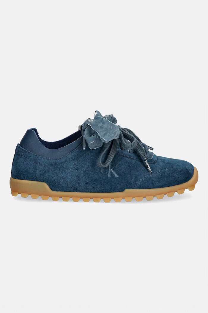 CALVIN KLEIN LOW PROFILE RUN MG SUE DB LACES маратонки дамски сини HW0HW03150