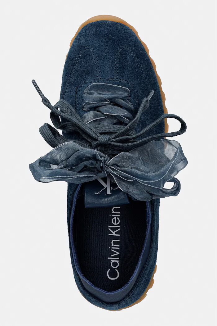 CALVIN KLEIN LOW PROFILE RUN MG SUE DB LACES маратонки дамски сини HW0HW03150