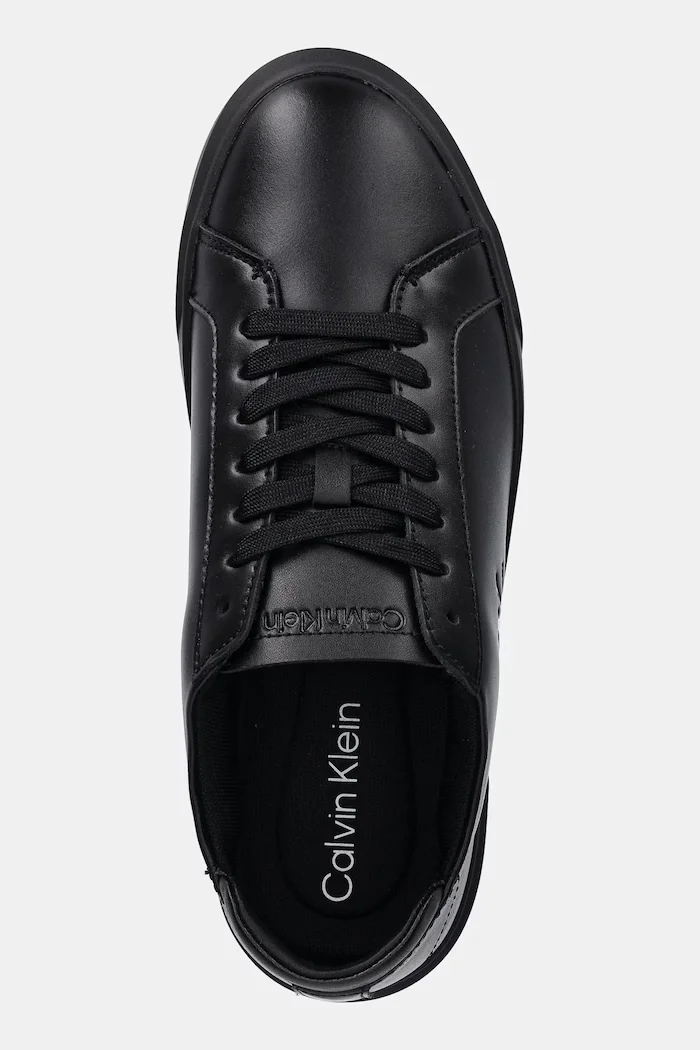 CALVIN KLEIN Маратонки BASKET CUPSOLE LACEUP LTH ML мъжки в черно YM0YM01460
