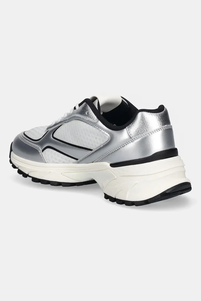 CALVIN KLEIN Маратонки HIKE RUNNER LACE UP MESH MIX MET в сиво YW0YW02063