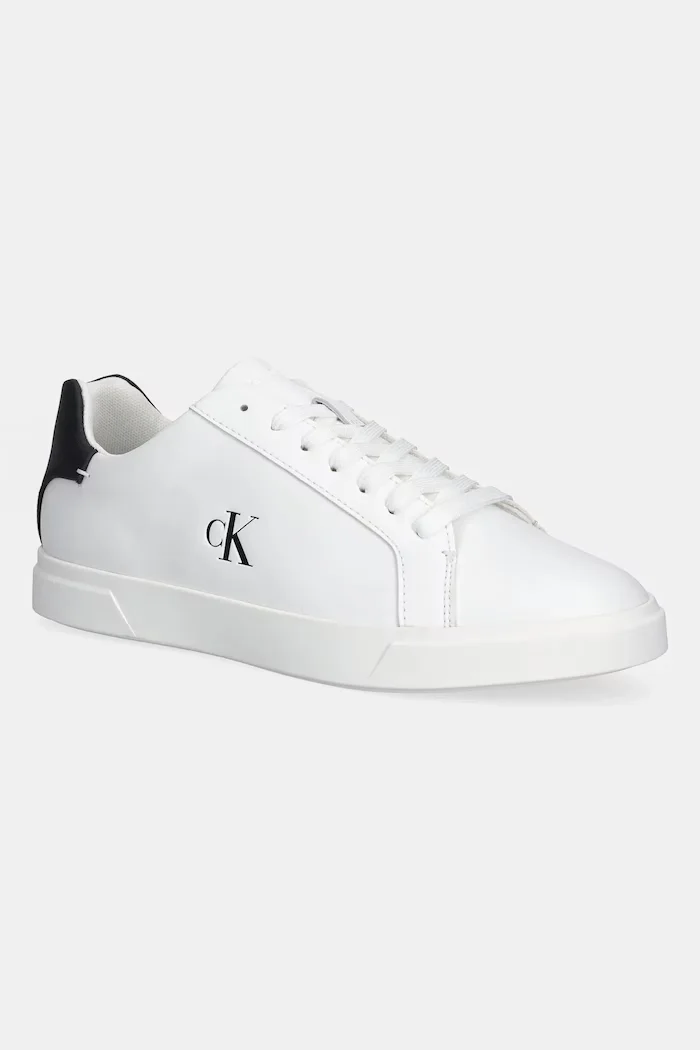 CALVIN KLEIN Маратонки LOW PRO CUP LACEUP LTH MOIRE в бяло HW0HW02845
