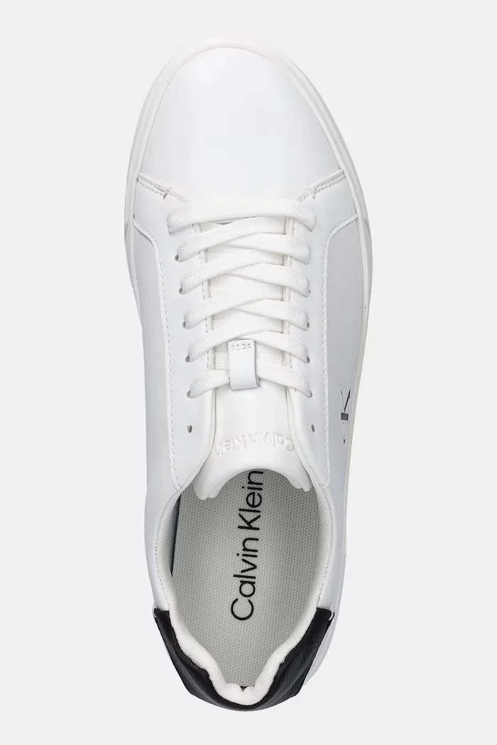 CALVIN KLEIN Маратонки LOW PRO CUP LACEUP LTH MOIRE в бяло HW0HW02845