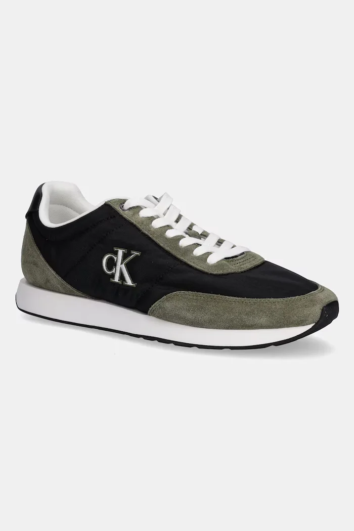CALVIN KLEIN Маратонки RETRO RUNNER ESS MIX MAT в зелено YM0YM01361
