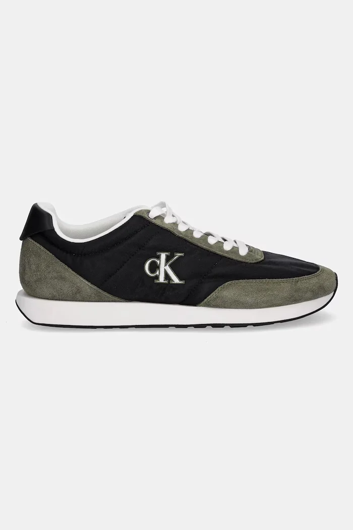 CALVIN KLEIN Маратонки RETRO RUNNER ESS MIX MAT в зелено YM0YM01361