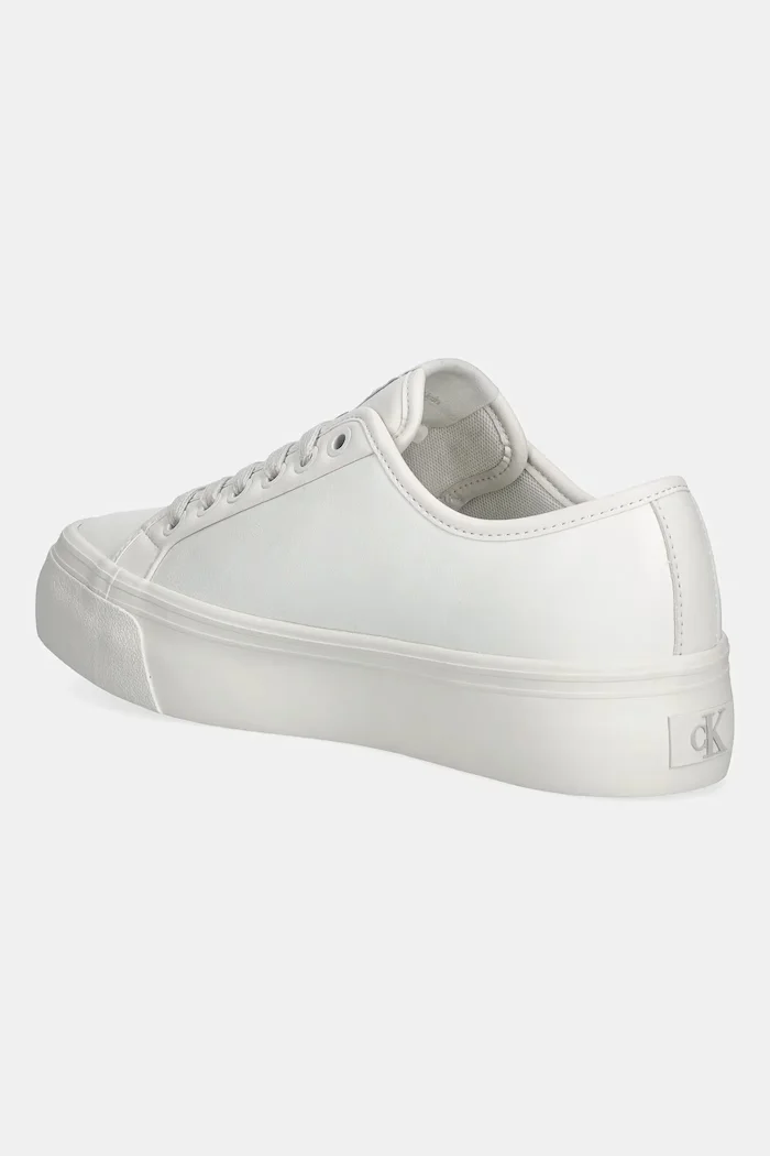 CALVIN KLEIN Маратонки VULC FLATF LACE UP LTH CK в кафяво YW0YW01932