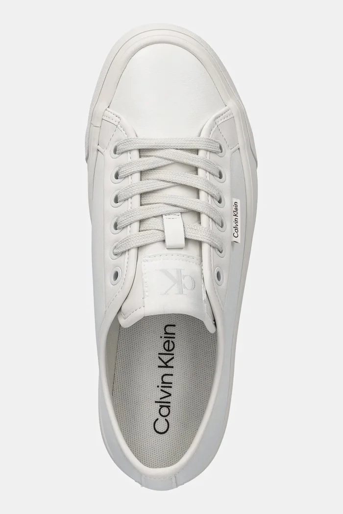 CALVIN KLEIN Маратонки VULC FLATF LACE UP LTH CK в кафяво YW0YW01932