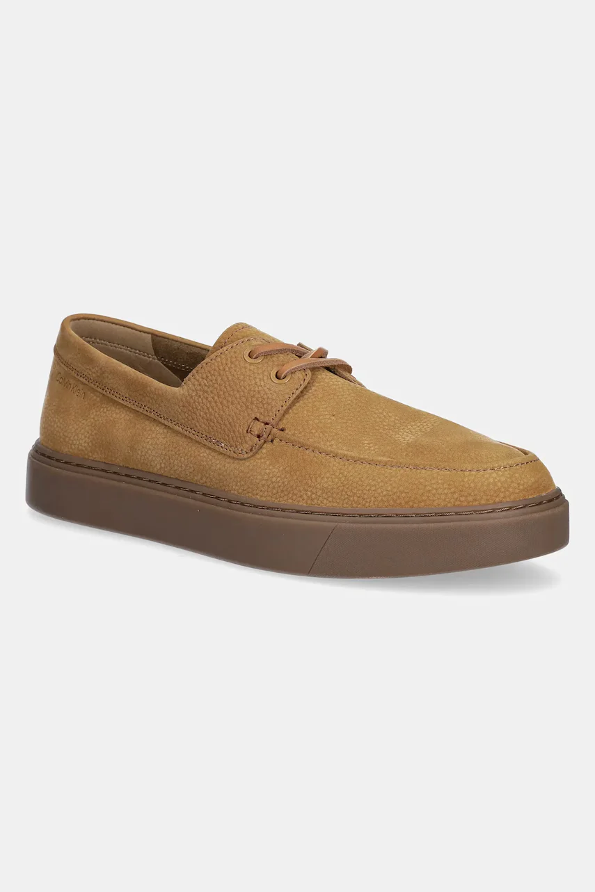 CALVIN KLEIN Мокасини от набук HYBRID LACE UP BOAT NU