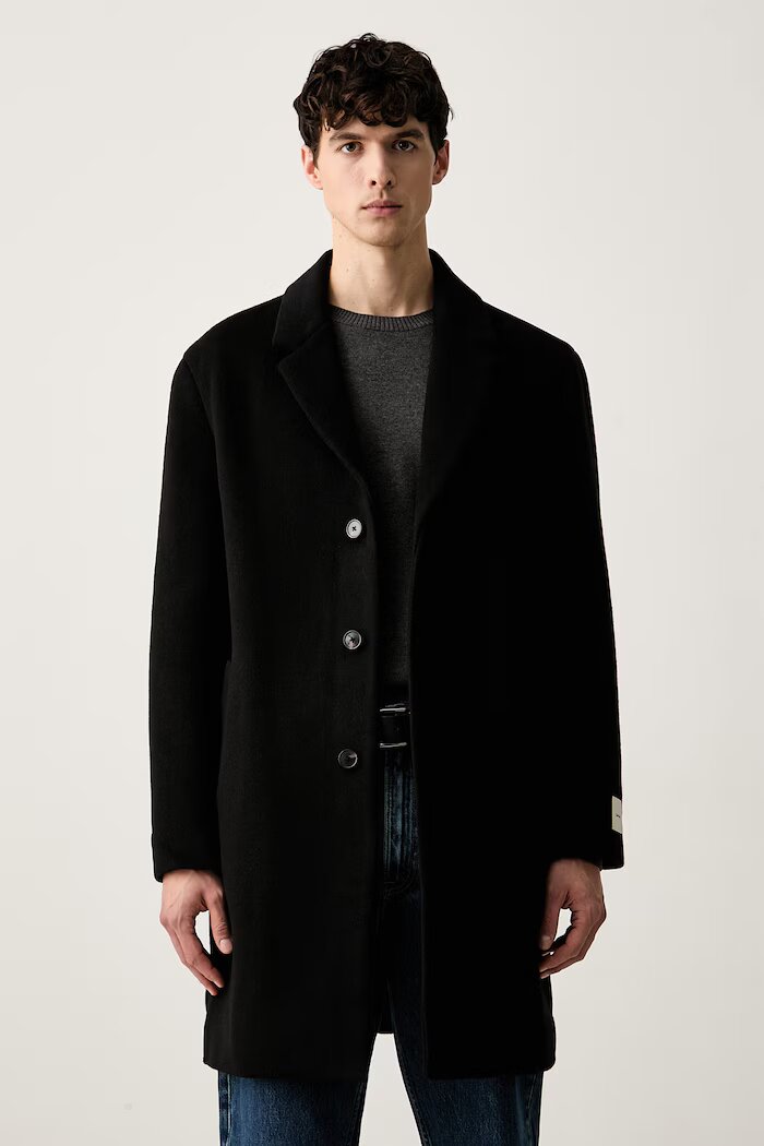 CALVIN KLEIN Палто с вълна в черно LV04LD900G