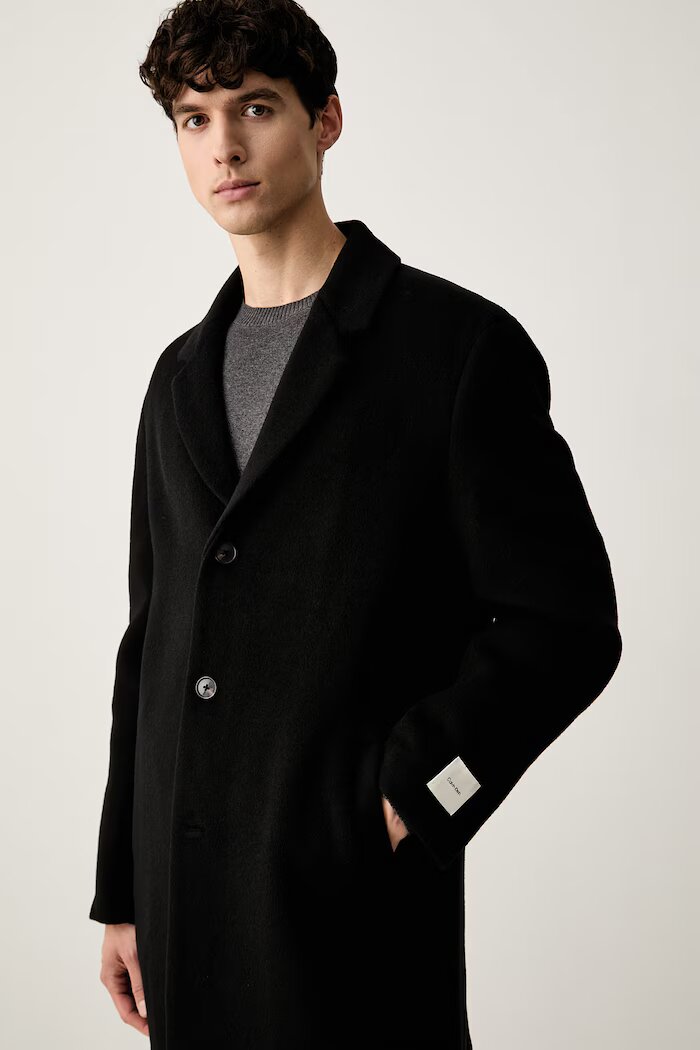 CALVIN KLEIN Палто с вълна в черно LV04LD900G