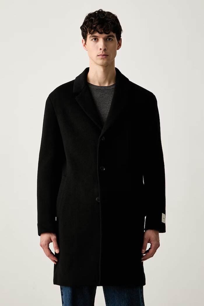 CALVIN KLEIN Палто с вълна в черно LV04LD900G