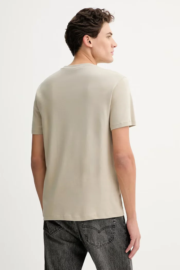 CALVIN KLEIN Памучна тениска в бяло с изчистен дизайн LV04LB275G