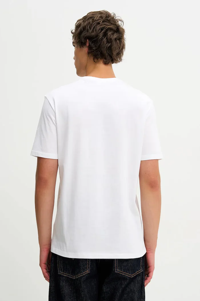 CALVIN KLEIN Памучна тениска в бяло с принт LV04RE807G