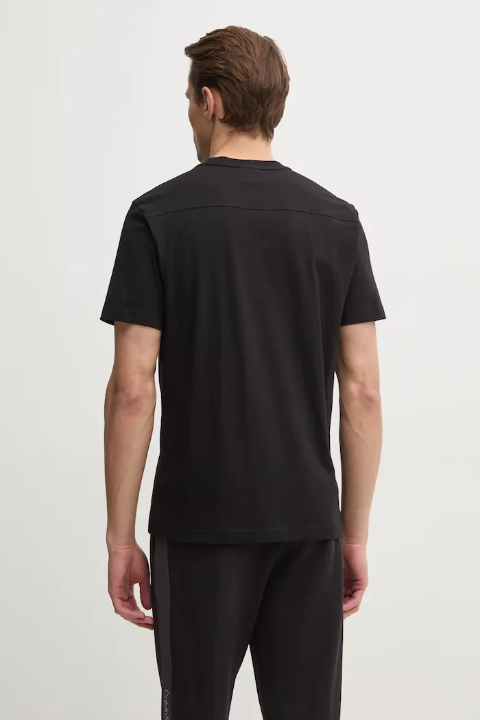 CALVIN KLEIN Памучна тениска в черно с принт K10K114169