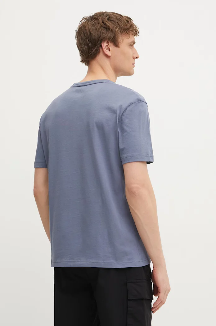 CALVIN KLEIN Памучна тениска в синьо с десен K10K111346