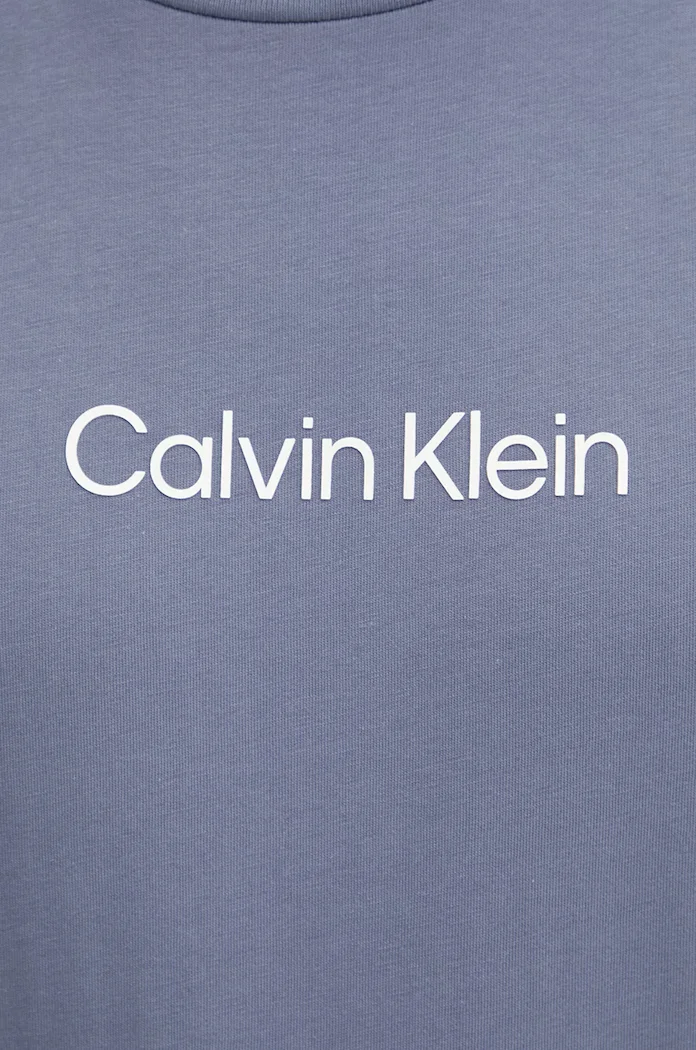 CALVIN KLEIN Памучна тениска в синьо с десен K10K111346