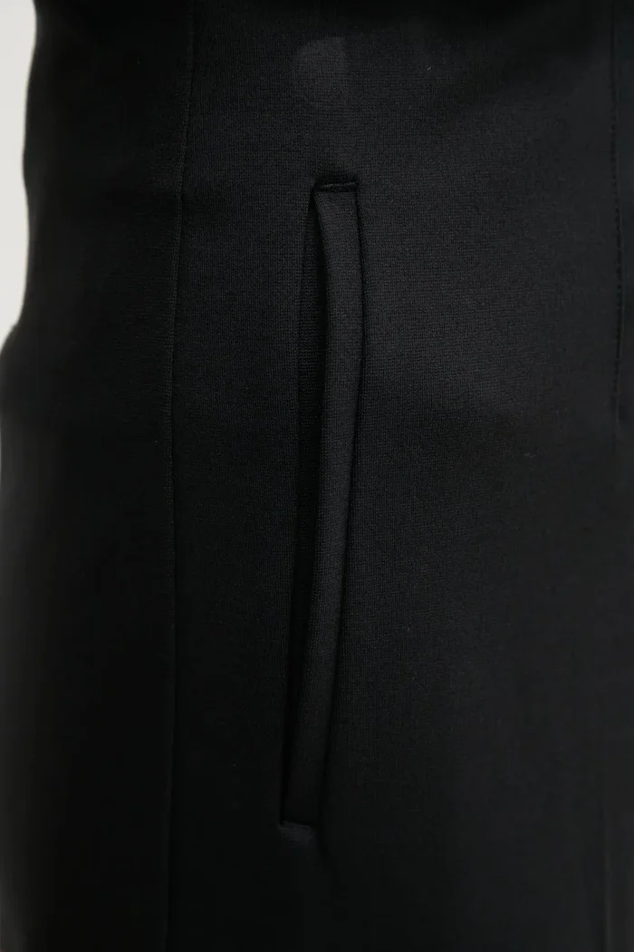 CALVIN KLEIN панталон дамски с вискоза черен с висока талия LV044B690G
