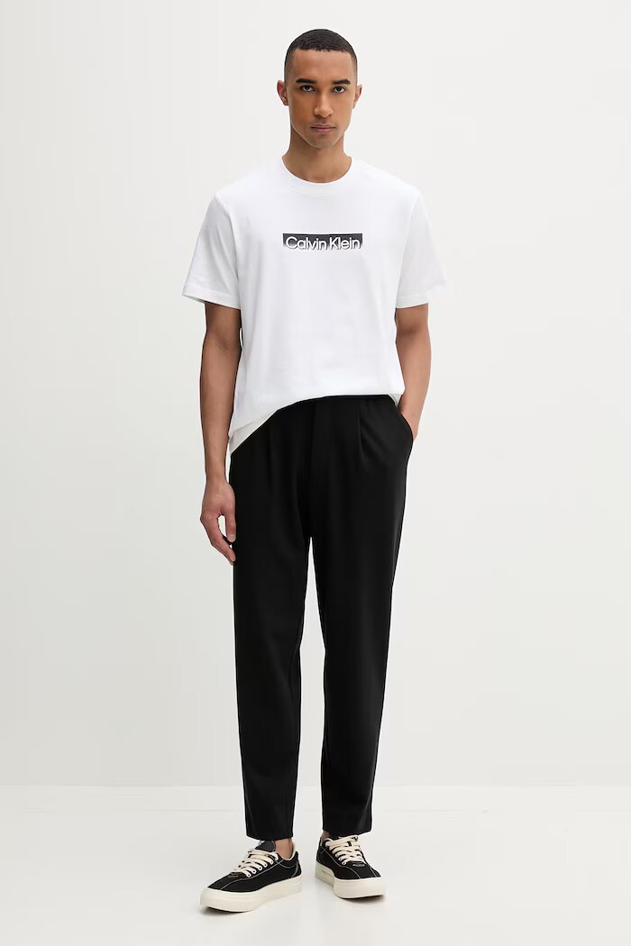 CALVIN KLEIN панталон мъжки с вискоза черен LV04LF607G