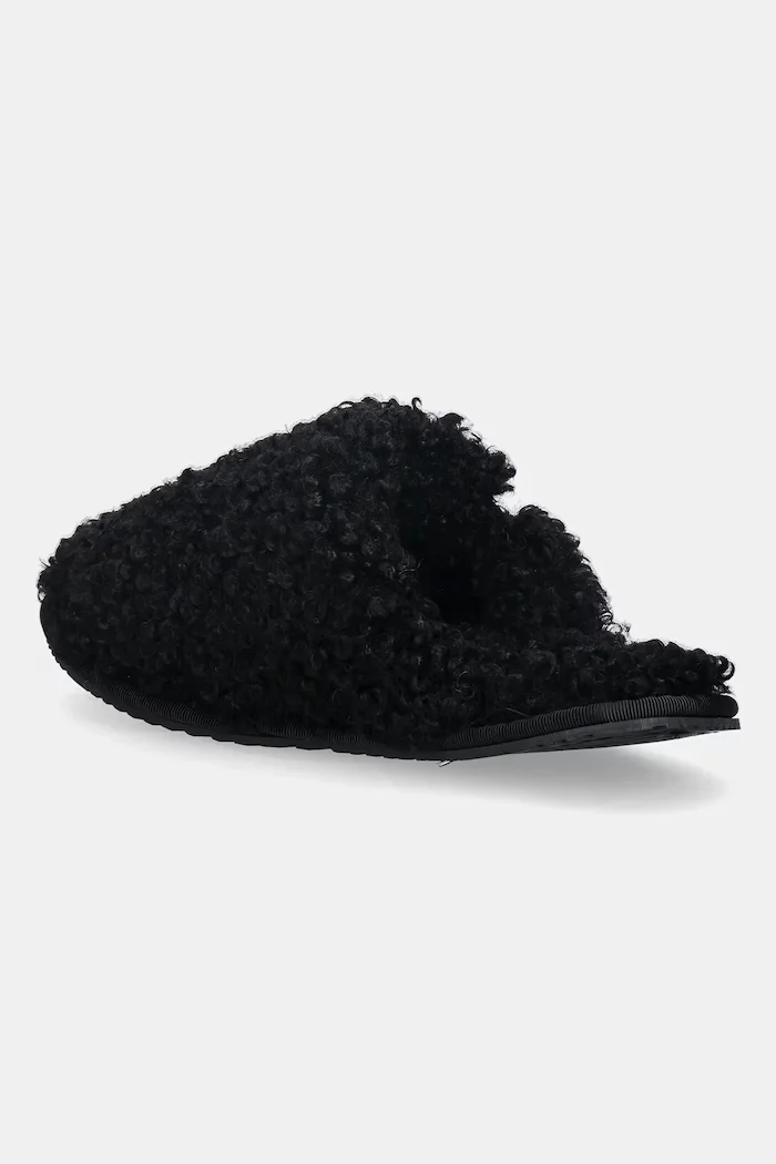 CALVIN KLEIN Пантофи CLOSE SLIPPER FUR в черно YW0YW01975