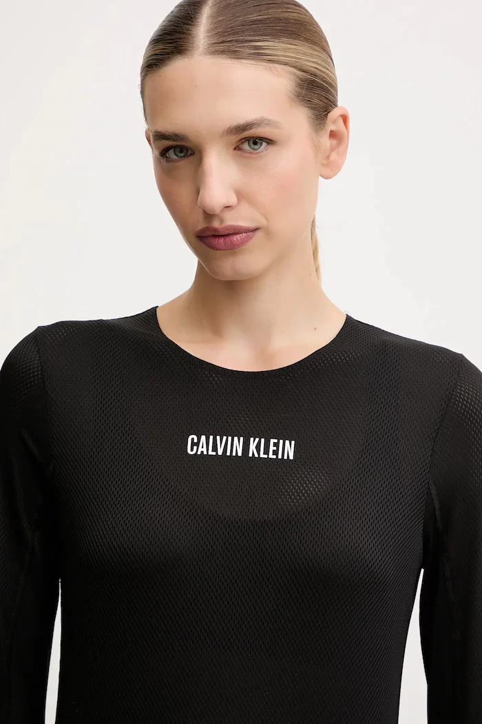 Calvin Klein Performance Блуза с дълги ръкави за трениране в черно LVGWF5K201