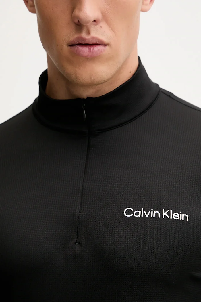 Calvin Klein Performance Блуза с дълги ръкави за трениране в черно с изчистен дизайн LVGMF5W303