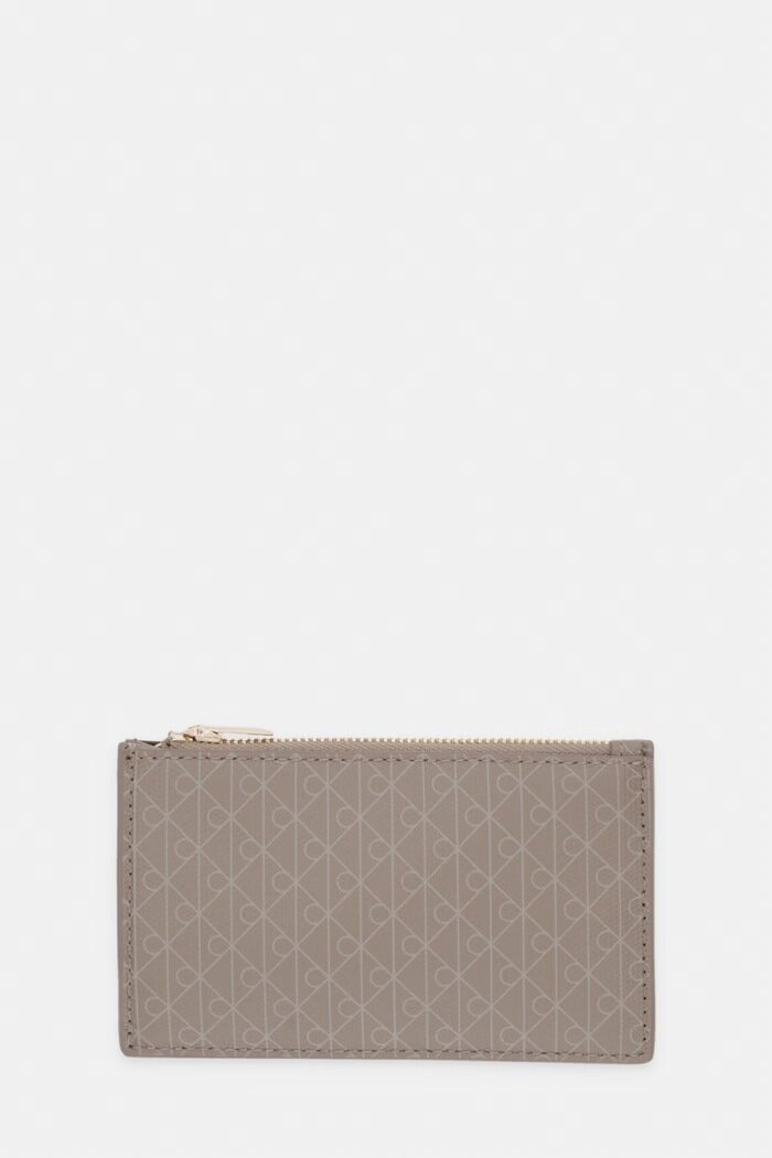 CALVIN KLEIN портфейл дамски от имитация на кожа бежов LV04F1084G
