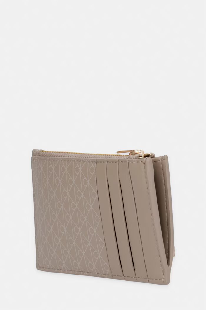 CALVIN KLEIN портфейл дамски от имитация на кожа бежов LV04F1084G