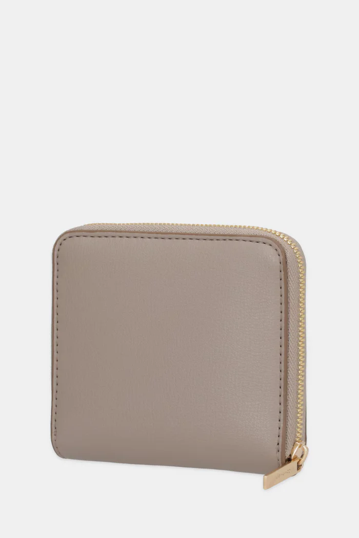 CALVIN KLEIN портфейл дамски от имитация на кожа бежов LV04F1120G