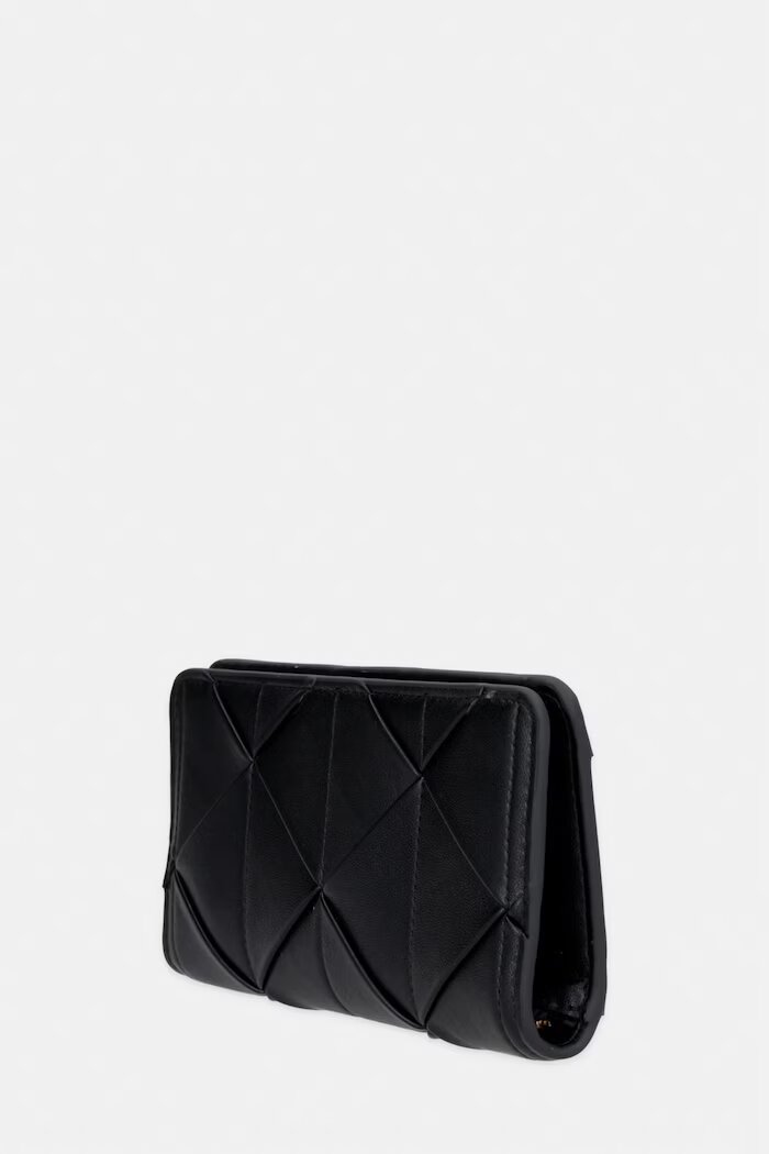 CALVIN KLEIN портфейл дамски от имитация на кожа черен LV04F1221G