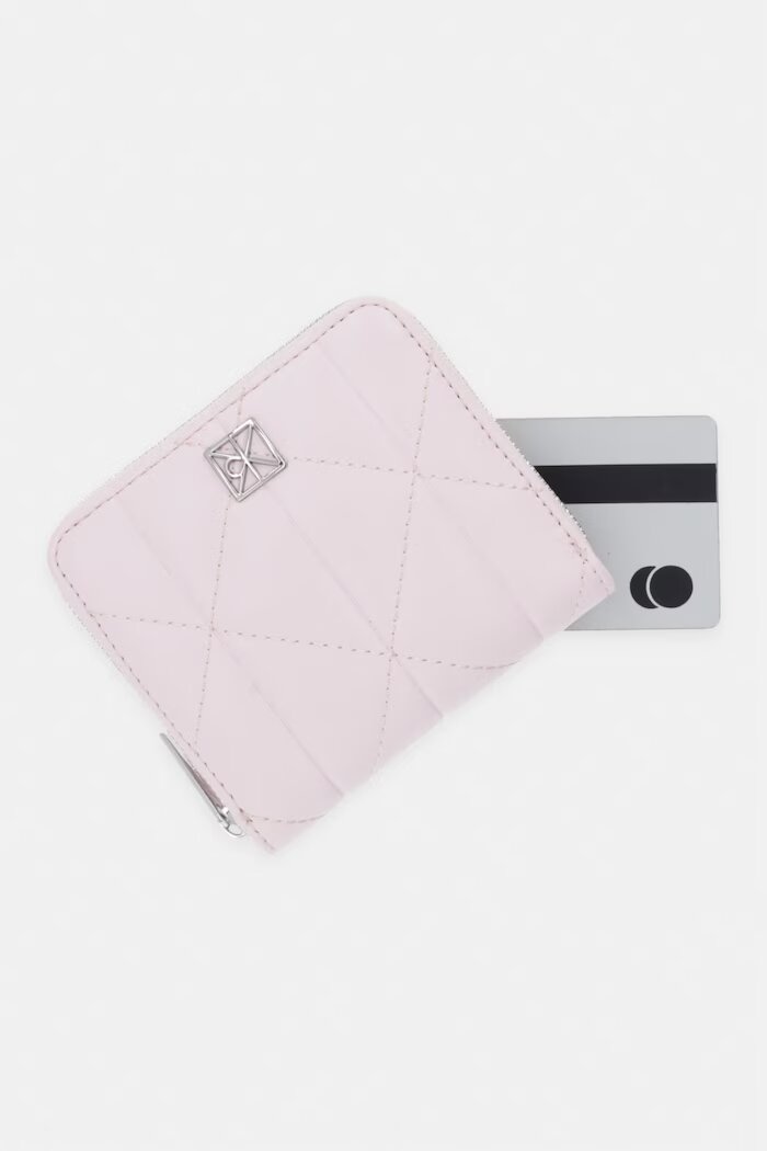 CALVIN KLEIN портфейл дамски от имитация на кожа розов LV04F1121G