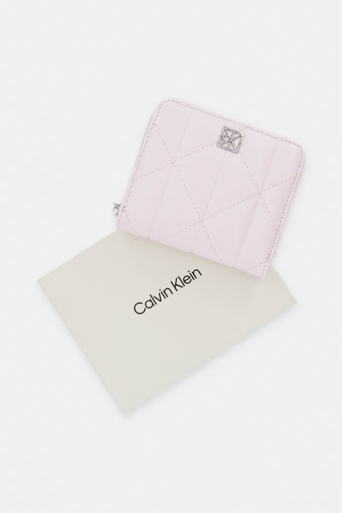CALVIN KLEIN портфейл дамски от имитация на кожа розов LV04F1121G