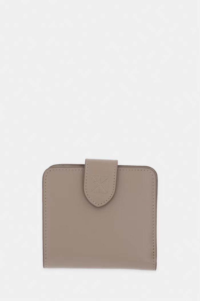 CALVIN KLEIN портфейл дамски от кожа бежов LV04F1109G