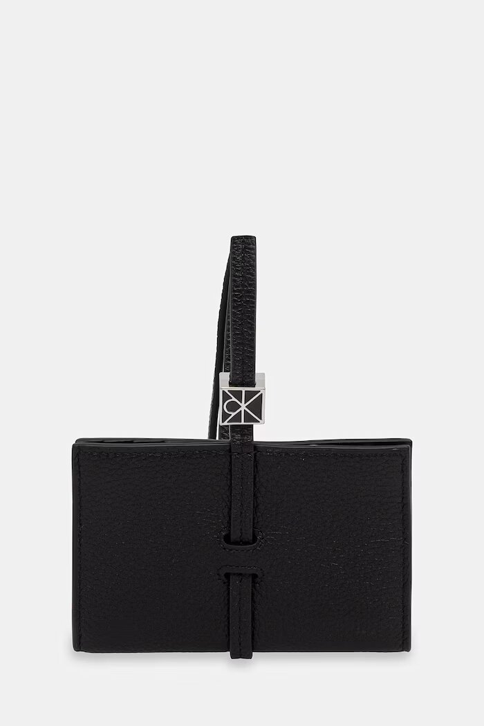CALVIN KLEIN портфейл дамски от кожа черен LV04F1130G