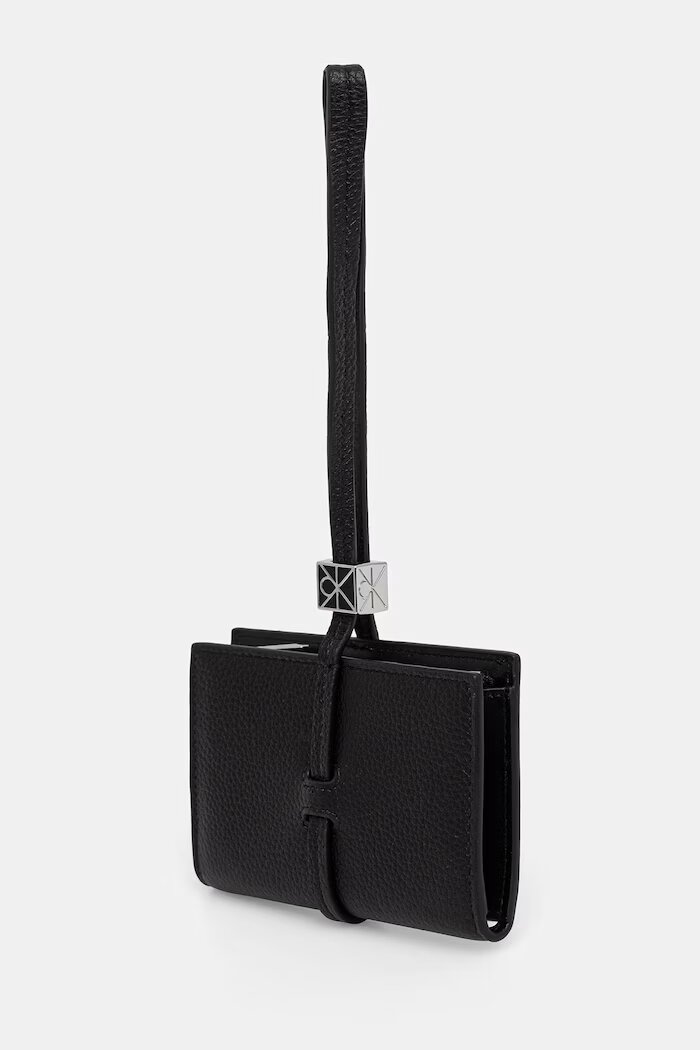 CALVIN KLEIN портфейл дамски от кожа черен LV04F1130G