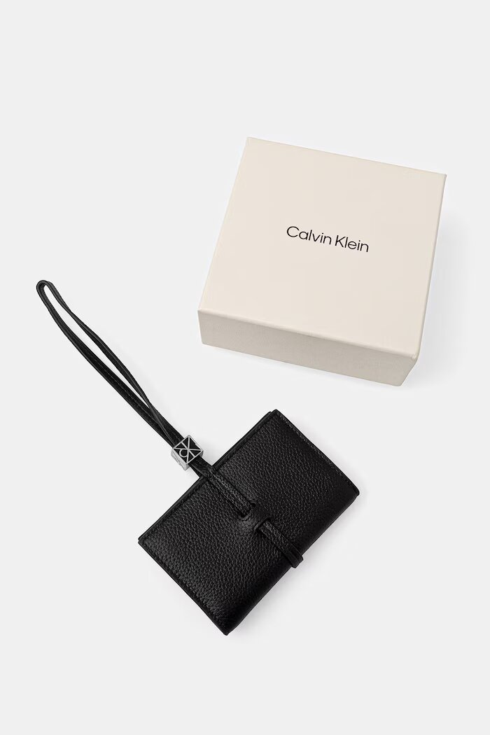 CALVIN KLEIN портфейл дамски от кожа черен LV04F1130G