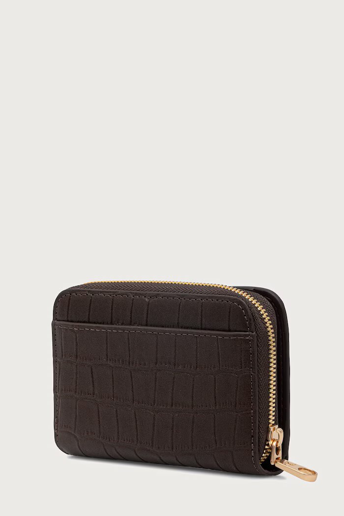 CALVIN KLEIN портфейл дамски от кожа кафяв LV04F1095G