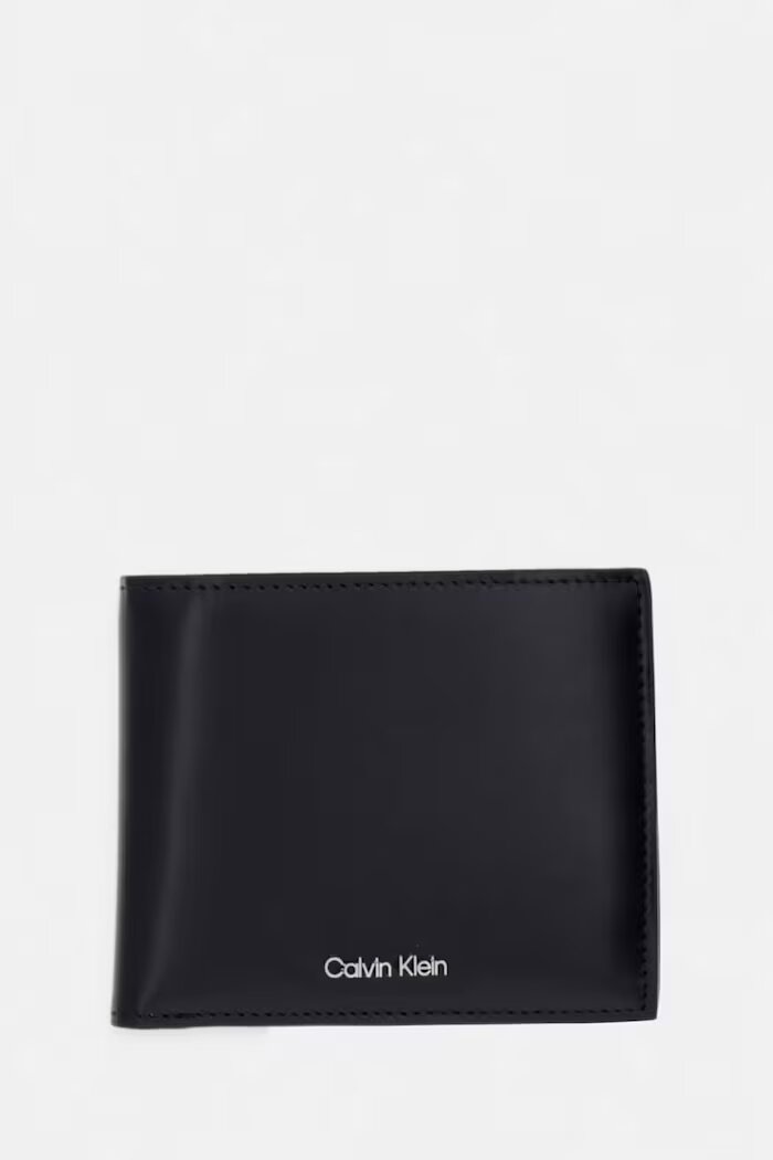 CALVIN KLEIN портфейл мъжки от кожа черен LV04D1163G
