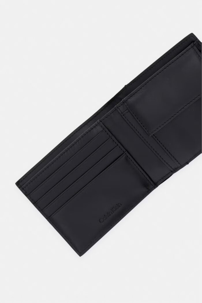 CALVIN KLEIN портфейл мъжки от кожа черен LV04D1163G
