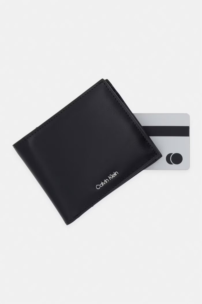 CALVIN KLEIN портфейл мъжки от кожа черен LV04D1163G