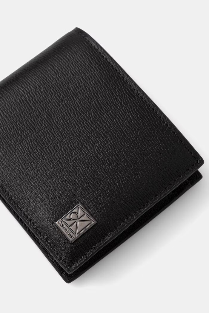 CALVIN KLEIN портфейл мъжки от кожа черен LV04D1167G