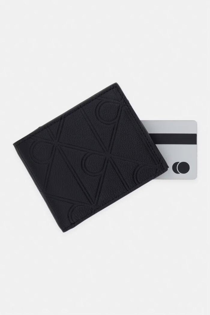 CALVIN KLEIN портфейл мъжки от кожа черен LV04D1175G