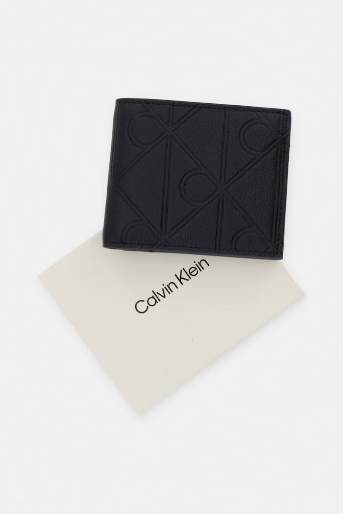 CALVIN KLEIN портфейл мъжки от кожа черен LV04D1175G