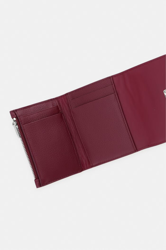 CALVIN KLEIN портфейл RFID дамски от кожа бордо LV04F1128G