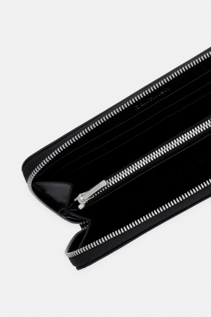 CALVIN KLEIN портфейл RFID дамски от кожа черен LV04F1151G
