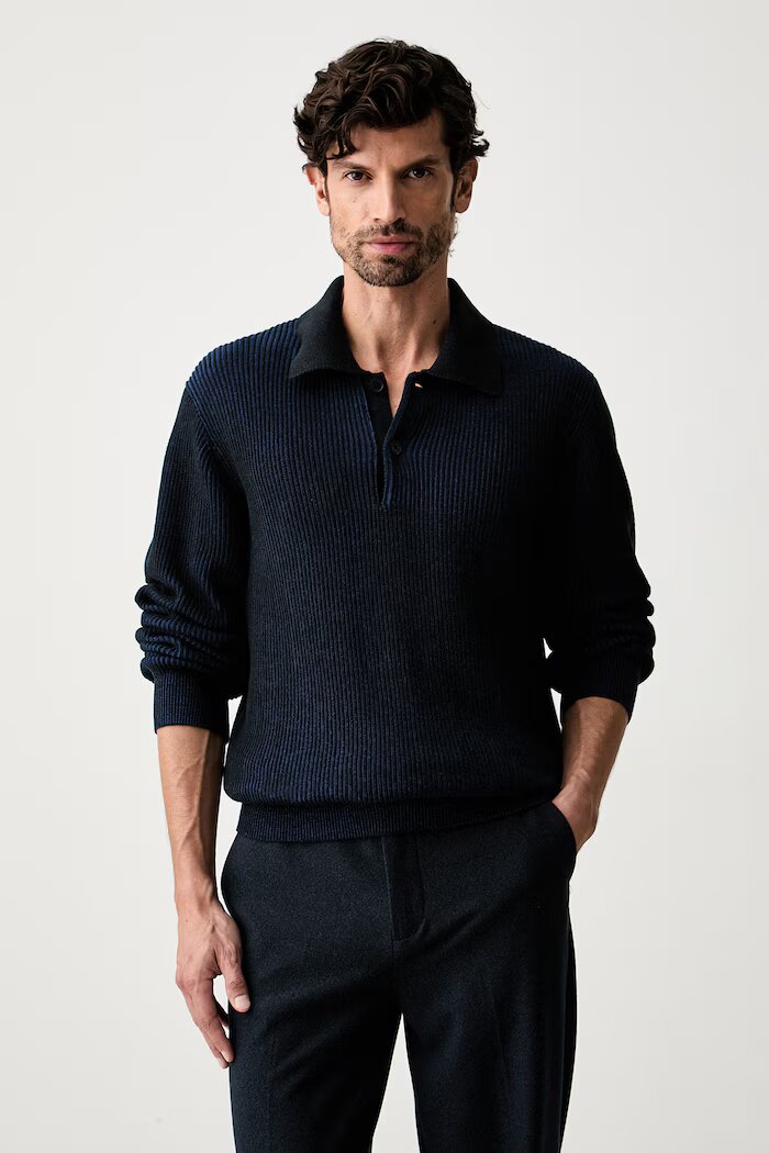 CALVIN KLEIN пуловер мъжки от памук син LV04LH306G