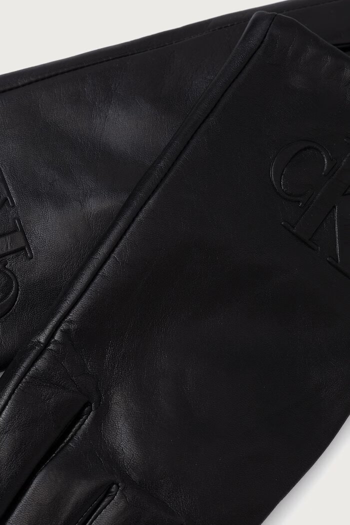 CALVIN KLEIN ръкавици дамски от кожа черни LV04F8123G