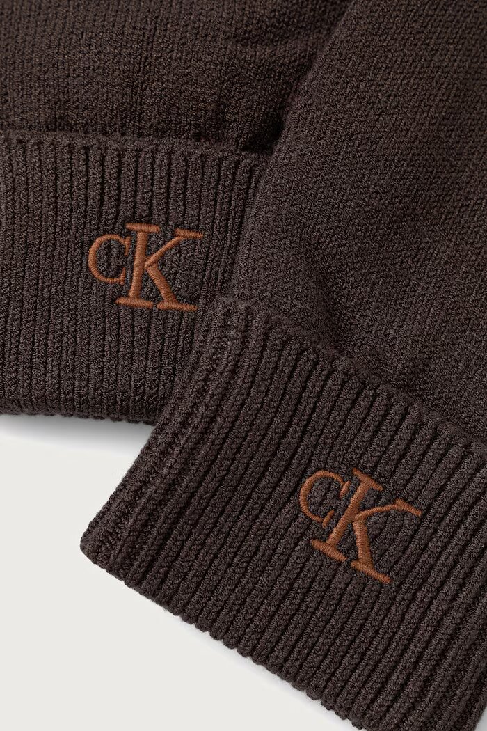 CALVIN KLEIN ръкавици дамски с вискоза кафяви LV14F8021G